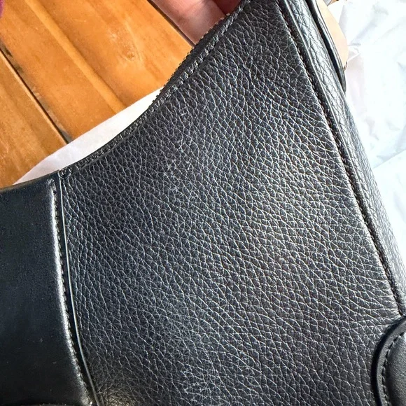 Coach Black Leather Bag with Gold Hardware - Picture 6 of 10